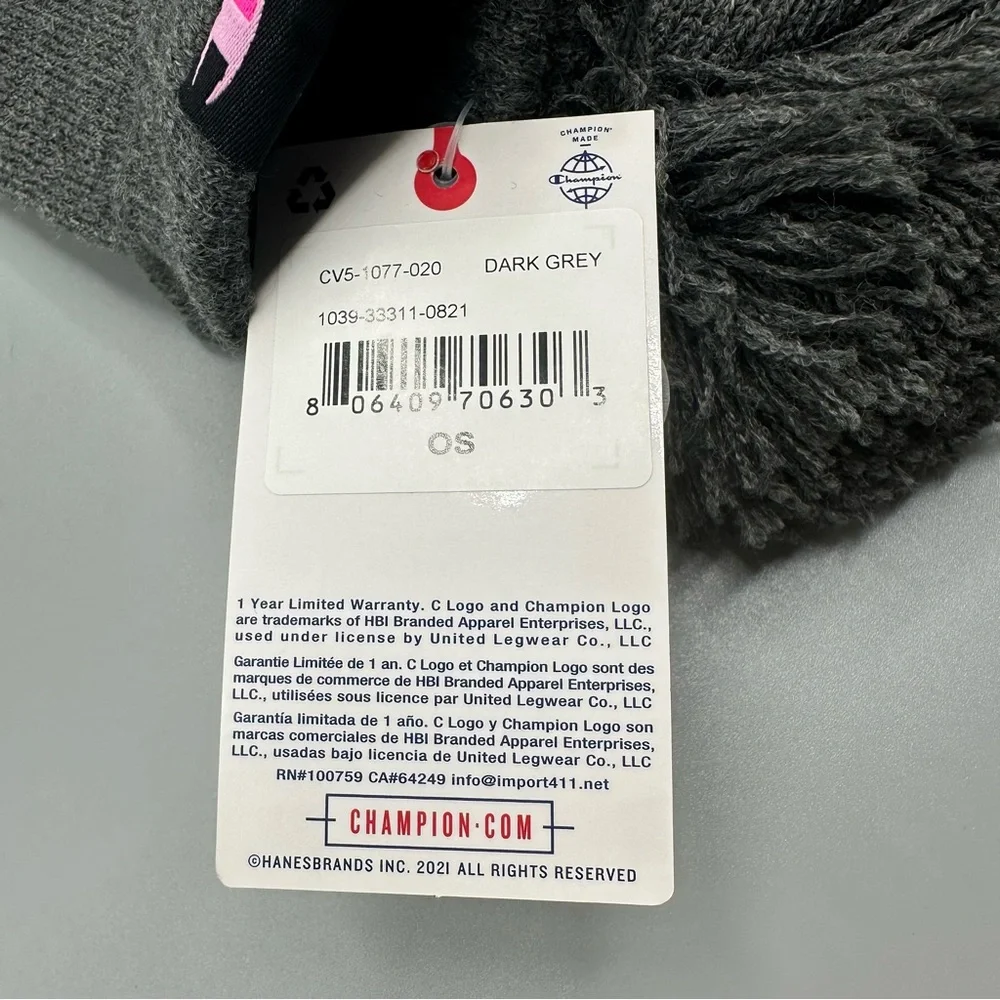 Champion Winter Kid Girls Hat Gloves Set One Size Dark Gray